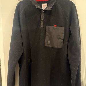 Topo Designs Black Jacket with Red Accents